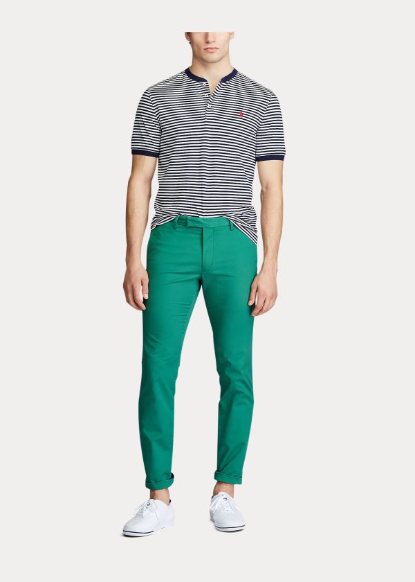 Pantalones Chinos Polo Ralph Lauren Hombre Verdes - Stretch Slim Fit - PGLZU1430